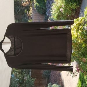 WHBM black long sleeve top
